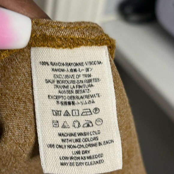 FREE PEOPLE Floral Oversized Swing Tunic Top M w/Pockets Brown Lilac White - Picture 8 of 9